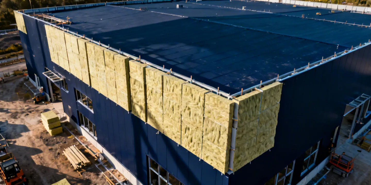ROCKWOOL stone wool insulation commercial installation